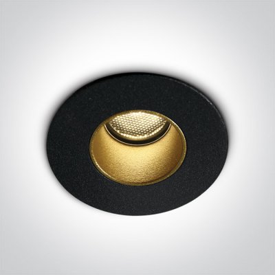 MIROS BI 2W IP65 Stropní podhledové bodové, komínkové, Darklight, svítidlo, kov, rámeček bílá/černá, reflektor černá/zlatá, LED 2W, 160lm, teplá 3000K/neutrální 4000K, stmív, vyzař. úhel 30°, 700mA, IP65, tř.3, d=37mm, h=40mm, driver SAMOSTATNĚ