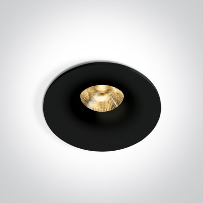 VORAC BI 6,5W IP65 Stropní podhledové, bodové, Darklight, svítidlo, těleso kov, povrch černá/bílá, LED 6,5W, 500lm, teplá 3000K, stmív, vyzař. úhel 36°, 700mA, IP65, tř.3, rozměry d=80mm, h=64mm, driver SAMOSTATNĚ