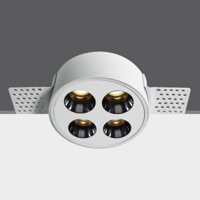 LOVAN BI 10W bezrámečkový Stropní podhledové, bezrámečkové, bodové, Darklight, svítidlo, těleso kov, povrch bílá, LED 10W, 700lm, teplá 3000K, vyzař. úhel 38°, Ra90, 230V, IP20, tř.2, rozměry d=77mm, h=38mm.