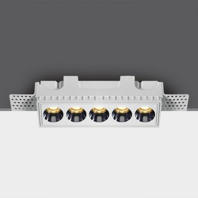 LOVAN BI RC 10W bezrámečkový Stropní podhledové, bezrámečkové, bodové, Darklight, svítidlo, těleso kov, povrch bílá, LED 12W, 840lm, teplá 3000K, vyzař. úhel 38°, Ra90, 230V, IP20, tř.2, rozměry 204x60x40mm.