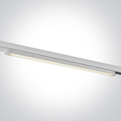 CULEM 3F 25W Svítidlo do 3F lišty, těleso hliník, povrch bílá, difuzor plast opál, LED 25W, 2500lm, neutrální 4000K, vyzař. úhel 110°, Ra80, 230V, IP20, tř.1, rozměry 30x30x1210mm.
