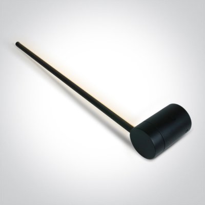 MODAF WL 12W Nástěnné svítidlo, nepřímé svícení, těleso kov, povrch bílá/černá, LED 12W, 950lm, teplá 3000K, Ra90, IP20, tř.1, rozměry 70x600x110mm.