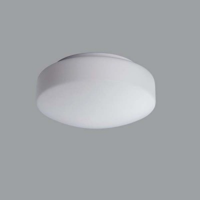 EDNA 1, LED-1L11B07K2/020 4000 Stropní svítidlo, základna kov, povrch bílá, difuzor sklo opál, LED 8W, neutrální 4000K, 1010lm/cca 55W žár, Ra80, 230V, IP43, d=220mm, h=105mm