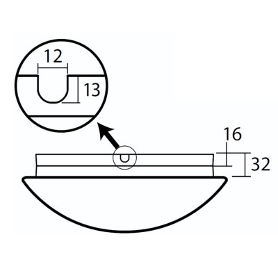 TITAN 3,DELIA 3 KN94 POUZE PODSTAVEC Podstavec pod základnu svítidla pro povrchový přívod kabelu, materiál kov, povrch bílá, rozměry d=465mm, h=16mm