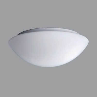 AURA 8 LED-1L18C03BT13/013 DALI 3000 Stropní svítidlo, základna kov, povrch bílá, difuzor sklo opál, LED 15W, teplá 3000K, 1950lm/1260lm, Ra80, stmív DALI, 230V, IP44, zař. tř.1, "F", d=300mm, h=115mm, úchyt skla bajonet