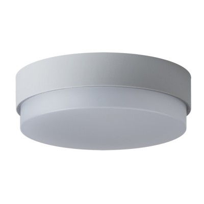 TRITON 2 LED-1L15C07/IN-184 IP65 21W DALI Stropní, průmyslové svítidlo, základna polykarbonát plast, povrch šedostříbrná, difuzor plast opál, LED 21W, 2770lm, teplá 3000K, stmív DALI, 230V, do koupelny IP65, IK10, tř.2, d=360mm, h=10