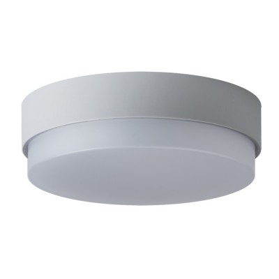 TRITON 2 LED-1L15C07/IN-184 IP65 21W Stropní, průmyslové svítidlo, základna polykarbonát plast, povrch šedostříbrná, difuzor plast opál, LED 21W, 2770lm, teplá 3000K, 230V, do koupelny IP65, IK10, tř.2, rozměry d=360mm, h=108mm