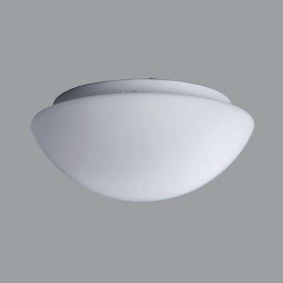 AURA 7, LED-1L12B07BT12/012 HF 4000 Stropní svítidlo,HF senzor pohybu dosah 8m,záběr 150°/360°,čas 10s-10min, soumrak, zákl kov bílá, sklo opál, LED 11W, neutr 4000K,1350lm/880lm, Ra80, 230V, IP44, tř.1, "F", d=250mm, h=110mm, 