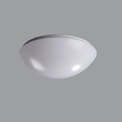 TITAN 1 Stropní svítidlo, základna kov, povrch bílá, difuzor plast polykarbonát, nebo PMMA, pro žárovku 1x60W, LED, 230V, do koupelny IP44, tř.zař.1, d=300mm, h=110mm