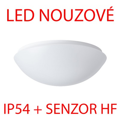TITAN 1 LED-1L14C03KN62 NOUZOVÉ senzor HF IP54 15W Nouzové svítidlo, SA - výdrž 3h+ senzor HF, záběr 150°, dosah 8m, čas 10s-10min, základna kov bílá, difuzor PC/PMMA opál, LED 15W, 2000lm/2110lm, teplá 3000K/neutrální 4000K, 230V, zvýšené krytí IP54, IK10, tř.1, d=300mm, h=105mm