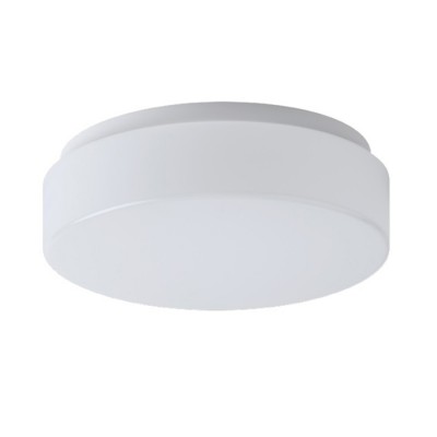 DELIA 1A LED-1L12C03KN32 IP54 9W Stropní, přisazené svítidlo, základna kov, povrch bílá, difuzor plast opál, LED 9W, 1080lm, teplá 3000K, 230V, do koupelny IP54, IK10, tř.1, rozměry d=220mm, h=70mm