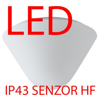 DRACO 3 LED-1L14C03K64/253 IP43 15W/20W senzor HF Stropní svítidlo, senzor HF, záběr 150°, dosah 8m, čas 10s-10min, základna kov bílá, difuzor sklo triplex opál, LED 15W/20W, teplá 3000K/neutrální 4000K, 230V, zvýš krytí IP43, tř.1, d=350mm, h=230mm