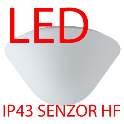 DRACO 4 LED-1L15C07K75/254 IP43 21W/29W senzor HF Stropní svítidlo, senzor HF, záběr 150°, dosah 8m, čas 10s-10min, základna kov bílá, difuzor sklo triplex opál, LED 21W/29W, teplá 3000K/neutrální 4000K, 230V, zvýš krytí IP43, tř.1, d=420mm, h=230mm