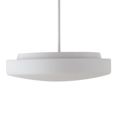 EDNA P4 LED-1L15C07ZK75/026 21W D=420mm Závěsné svítidlo, základna kov, povrch bílá, difuzor sklo opál, LED 21W, 2770lm, teplá 3000K, 230V, IP41, tř.1, rozměry d=420mm, vč tyčového závěsu l=1000mm