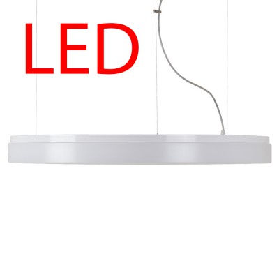 DELIA L5 LED-9L52B10ZL11 IP41 104W/165W Závěsné svítidlo, základna kov, povrch bílá, difuzor PMMA opál, LED 104W/165W, teplá 3000K/neutrální 4000K, stmív DALI, 230V, zvýšené krytí IP41, tř.1, d=900mm, h=90mm, vč lank závěsu l=1000mm lze zkr