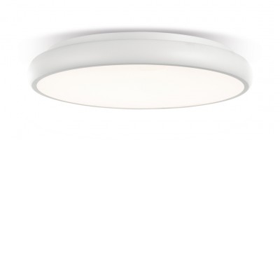 LORDIES  CR Stropní přisazené svítidlo, těleso hliníkl, povrch černá, bílá, difuzor plast, LED 38W/2550lm, 62W/4760llm, 100W/9960lm, teplá 3000K, Ra80, 230V, IP20, rozměry d=610mm, h=60mm, vč. základny h=90mm