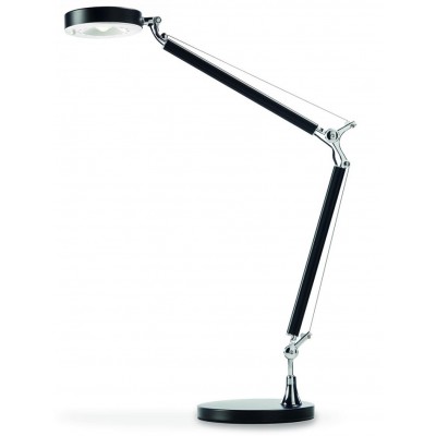 ALBI stolní lampa černá Stolní lampa, materiál kov, povrch černá, LED 5W, 410lm, neutrální 4000K, 230V, IP20, tř.2, dvě ramena 250 + 250mm, výška h=410mm, hlavice d=110mm, vypínač na kabelu