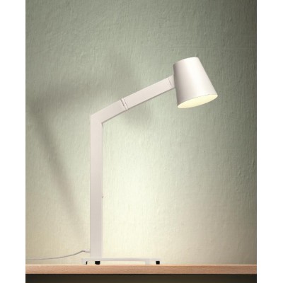 ANGERS TA 4W E14 Stolní lampa, materiál kov, povrch bílá, pro žárovku 4W, E14, 230V, IP20, tř.2, ramena 490 + 310mm, výška h=650mm, hlavice d=130mm, vypínač na kabelu