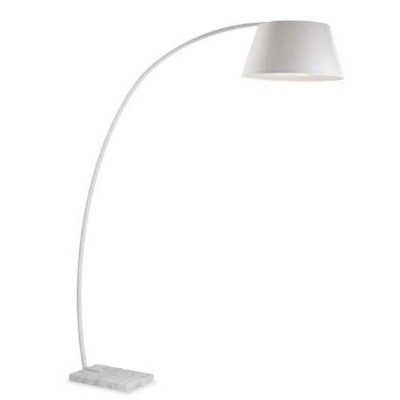 AUCH FL Stojací oblouková pokojová lampa, materiál kov, povrch černá, stínítko plast černá, pro žárovku 40W, E27, 230V, IP20, tř.2,výška h=1850mm, stínítko d=500mm