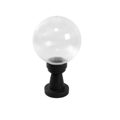 CAPIN FL 1x15W E27 Sloupkové venkovní svítidlo, základna plast černá, difuzor plast opál/čirý, pro žárovku 1x15W, E27, 230V, IP44, rozměry d=200mm, h=345mm.