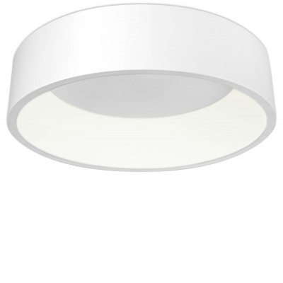 CIRCULAR C LED Stropní svítidlo, základna kov, bílá, difuzor plast opál, LED 42W, teplá 3000K, 2730lm, Ra80, stmívání DALI/PUSH, 230V, IP20, rozměry d=600mm, h=130mm