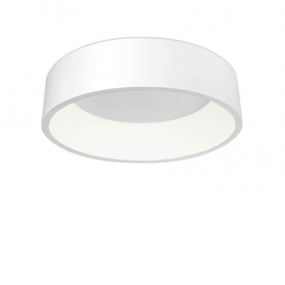 CIRCULAR C LED Stropní svítidlo, základna kov, povrch bílá, difuzor plast opál, LED 20W, teplá 3000K, 1300lm, Ra80, 230V, IP20, rozměry d=300mm, h=80mm