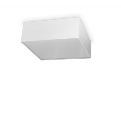 FENDY SQ 36W PUSH Stropní přisazené svítidlo, těleso kov, povrch bílá, difuzor plast opál, LED 36W, 3500lm, neutrální 4000K, stmív. PUSH, 230V, IP20, rozměry 300x300x55mm.