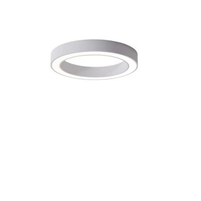 MANUA 60W CCT PUSH Stropní přisazené svítidlo, těleso hliník, povrch bílá, dif plast opál, LED 60W, 3600lm, nast. CCT teplá 3000K-neutrální 4000K, stmív. PUSH, 230V, IP20, rozměry d=800mm, h=80mm.