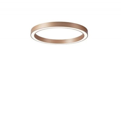 MANUA 60W CCT STEP Stropní přisazené svítidlo, těleso hliník, povrch zlatá, dif plast opál, LED 60W, 3600lm, nast. CCT teplá 3000K-neutrální 4000K, stmív. STEP, 230V, IP20, rozměry d=800mm, h=80mm.