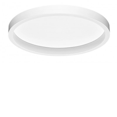 PULGO 60W CCT TUYA Wifi Stropní svítidlo, bílá, dif plast opál, LED 60W, 4712lm, ovl smart telefon Tuya, WiFi, nebo dálk. ovl (dodán samost.), nast CCT teplá 3000K-neutr 4000K, 230V, stmív, d=600mm, h=65mm, svítí nahoru/dolů