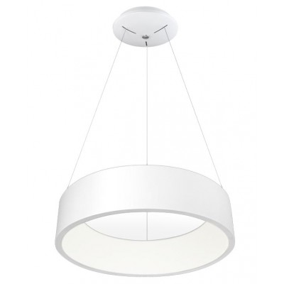  CIRCULAR 60 S LED 42W Závěsné svítidlo, zákl kov, bílá, difuzor plast opál, LED 42W, teplá 3000K, 2730lm, Ra80, stmív TRIAC, 230V, IP20, rozměry d=600mm, h=130mm, vč. lank záv h=1200m, lze zkrt,