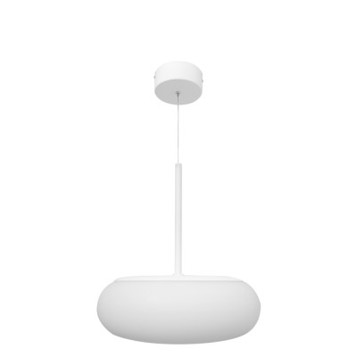 ERRO HL 40W Závěsné svítidlo, základna kov, povrch bílá, stínítko sklo opál, LED 40W, 2400lm, teplá 3000K, 230V, IP20, rozměry d=500mm, vč závěs kabelu l=1200mm, lze zkrátit.