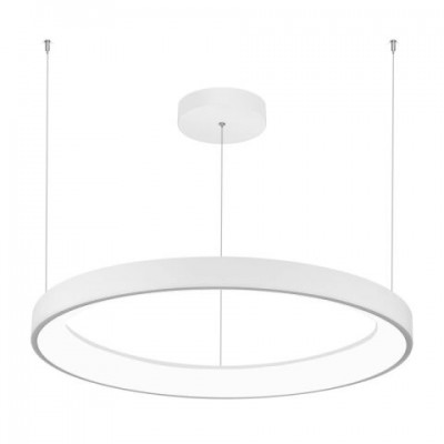 ENIM HL II 60W Tuya WiFi, CCT Závěsné svítidlo, kov, bílá, dif plast opál, LED 68W, 5560lm, dálk ovlad (samostatně) nebo Tuya, WiFi, stmívat, nast CCT teplota teplá 3000K-denní 6500K, 230V, IP20, d=780mm, vč závěs lanka l=1500mm