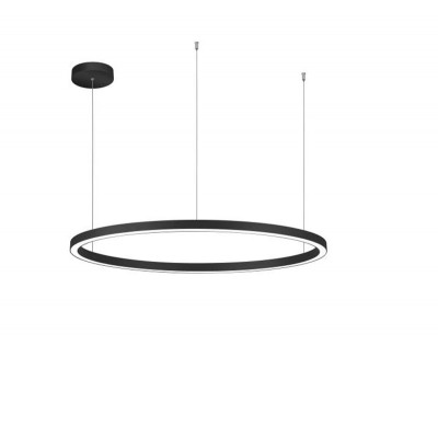 ENSOS III 80W/100W CCT Závěsné svítidlo, těleso hliník, povrch černá, dif plast opál, LED 80W/4270lm, 100W/4949lm, nast. CCT teplá 3000K-neutrální 4000K, stmív. dle typu, 230V, IP20, rozměry dle typu