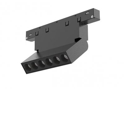 KUPR 12W Bodové svítidlo do mag. systému, buňkové, nast. směr svícení, kov, černá, smart Tuya dle typu, LED 12W, teplá 3000K/720lm, neutrální 4000K/780lm, stmív. dle typu, vyz. úhel 40°, 48V, IP20, rozměry 219x104x22mm.