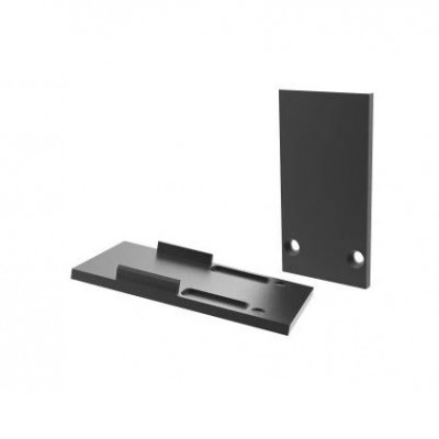 HOROS koncovka I Koncovka přisazeného profilu, těleso plast černá, sada 2ks