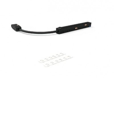 HOROS konektor BI přímá+oblouková Napájecí konektor ke spojení přímé lišty s obloukovou vestavného magnetického systému, těleso kov, povrch černá, 48V, rozměry l=317mm.