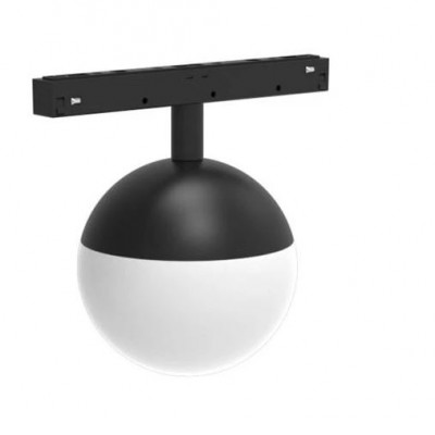 CRASO 5W DALI Svítidlo do mag. systému, těleso kov, povrch černá, dif plast opál, LED 5W, 400lm, teplá 3000K, stmív. DALI, Ra90, 48V, IP20, rozměry d=110mm.