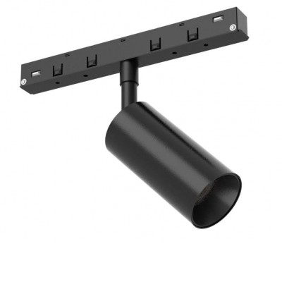 OBELIX 12W CCT Bodové svítidlo do mag. systému, nast. směr svícení, těleso kov, povrch černá, LED 12W, 856lm, CCT teplá 2700K-denní 6500K, stmív. DALI DT8, Ra90, 48V, IP20, rozměry d=52mm.