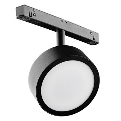 LEIN 18W Svítidlo do mag. systému, nast. směr svícení, těleso kov, povrch černá, dif plast opál, LED 18W, 1207lm, teplá 3000K, vyzař. úhel 120°, Ra90, 48V, IP20, rozměry d=102mm.