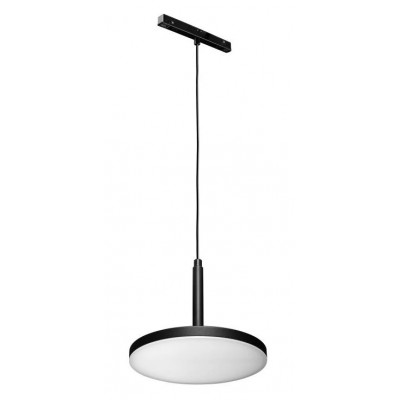 LEIN HL 18W TUYA Závěsné svítidlo do mag. systému, kov, černá, dif plast opál, smart Tuya, Bluetooth LED 15W, 813lm, teplá 3000K, mob tel  stmív, vyzař. úhel 120°, 48V, IP20, d=185mm, vč záv kabelu l=1200mm, lze zkr