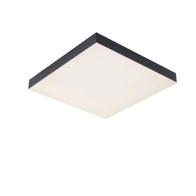 CONSILI LED 13,2W, DIMM, RGB Stropní svítidlo, těledo kov, povrch černá, difuzor plast opál, LED 13,2W, 1140lm, dálk ovadačem nast teplota CCT teplá 3000K - denní 6500K, stmív, RGB, 230V, IP20, rozměry 295x295x64mm.