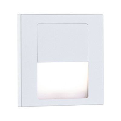 STEPS SLAVE LED 1W Vestavné svítidlo do stěny, SLAVE, materiál plast, bílá, LED 1W, teplá 2700K, 80lm, 230V, IP20, tř.2, 80x80x35mm, svítí dolů, montáž do KU68