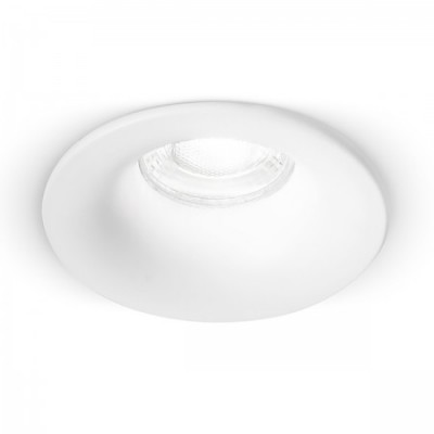BARGTEH R Stropní, podhledové svítidlo, těleso kov, povrch bílá mat, pro žárovku 1X35W, GU10, 230V, IP20, rozměry d=85mm, h=30mm.