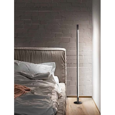 BARTH FL 25W Stojací lampa, těleso kov, povrch černá mat, difuzor plast opál, LED 25W, 1600lm, teplá 3000K, 230V, stmívatelné, IP20, rozměry d=180mm, h=1400mm.