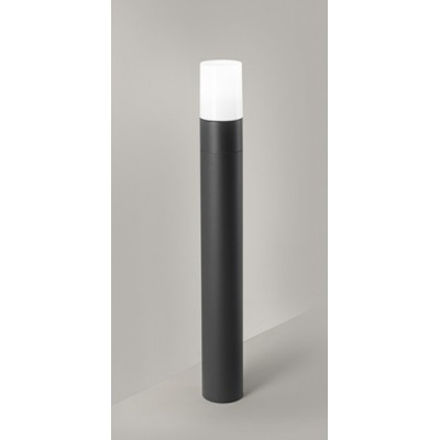 BERSEN F Sloupkové svítidlo, těleso hliník, povrch černá grafitová, difuzor plast opál, pro žárovku 1x40W, E27, 230V, IP54, rozměry d=110mm, h=900mm.