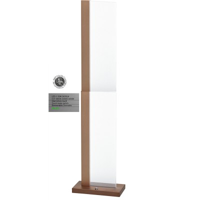 BLECKEDE FL Stojací lampa, těleso hliník, povrch zlatá mat, difuzor plast opál, LED 30W, 2400lm, CCT přepín teplota teplá 3000K, neutrální 4000K, denní 6000K, stmívatelné, 230V, IP20, rozměry 250x100x1510mm.