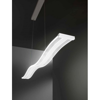 ZAJITS HL 48W CCT Závěsné svítidlo, lustr, hliník, bílá, difuzor plast, LED 48W, 3648lm, přepín CCT teplá 3000K/neutr 4000K/denní 6000K, stmív. TRIAC, 230V, IP20, rozměry 1200x96mm, vč závěs lanka 1500mm, lze zkr.