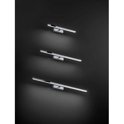 ZAFAR WL 24W IP44 Nástěnné svítidlo k zrcadlu, nastav. směr svícení, hliník, povrch chrom lesk, dif plast, LED 24W, 1680lm, přepín CCT teplá 3000K-neutr 4000K-denní 6000K, Ra80, do koupelny IP44, rozměry 1020x45x155mm