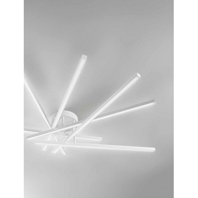 ZANE PL 70W CCT Stropní svítidlo, těleso kov, povrch bílá, dif plast opál, LED 70W, 4900lm, přepín CCT teplá 3000K-neutr 4000K-denní 6000K, stmív., Ra80, 230V, IP20, tř.1, rozměry d=1125mm, h=180mm.